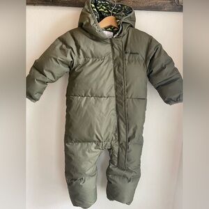 Columbia toddler Green Hooded puffer Snowsuit